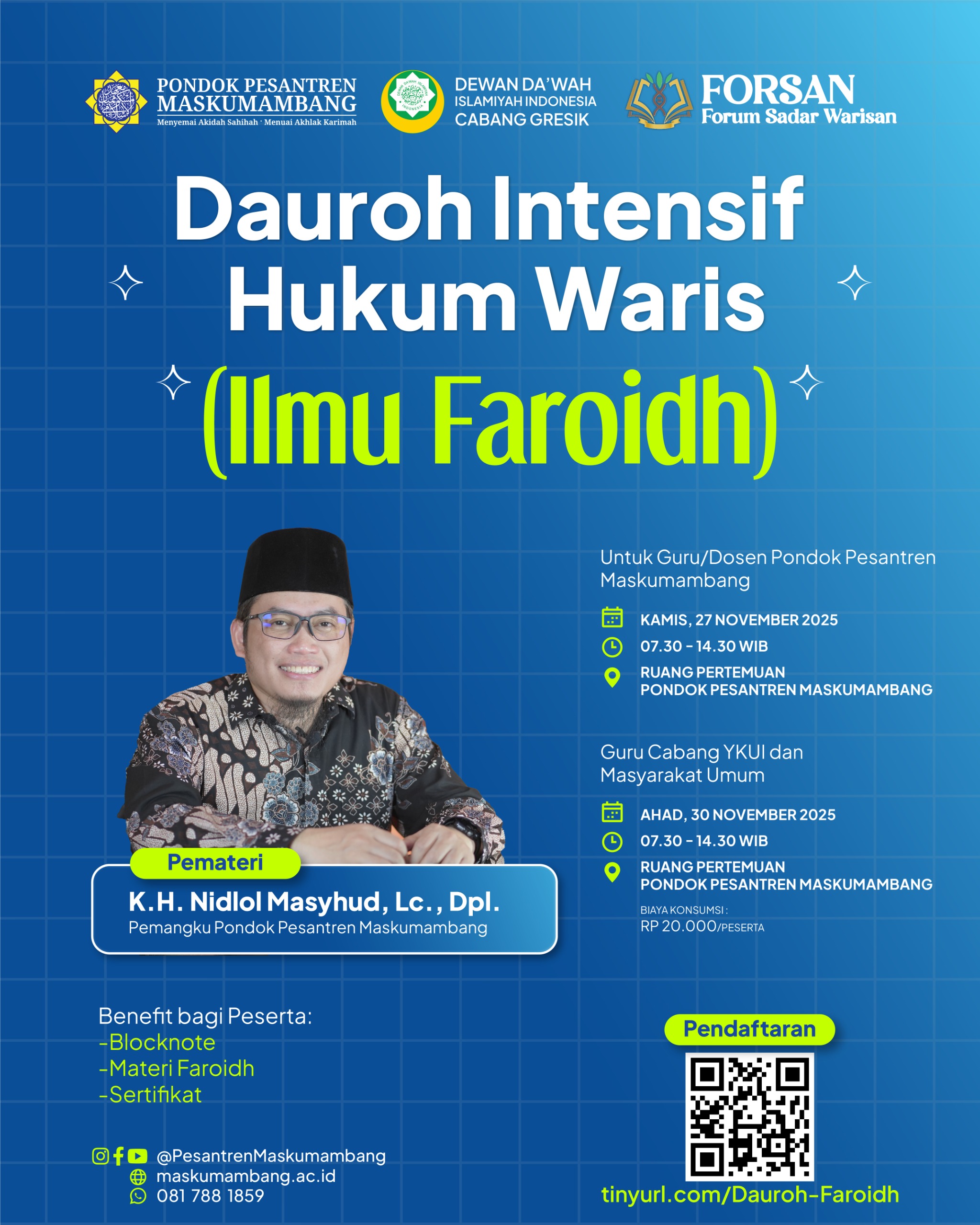 Dauroh Intensif Hukum Waris (Ilmu Faroidh) Pondok Pesantren Maskumambang