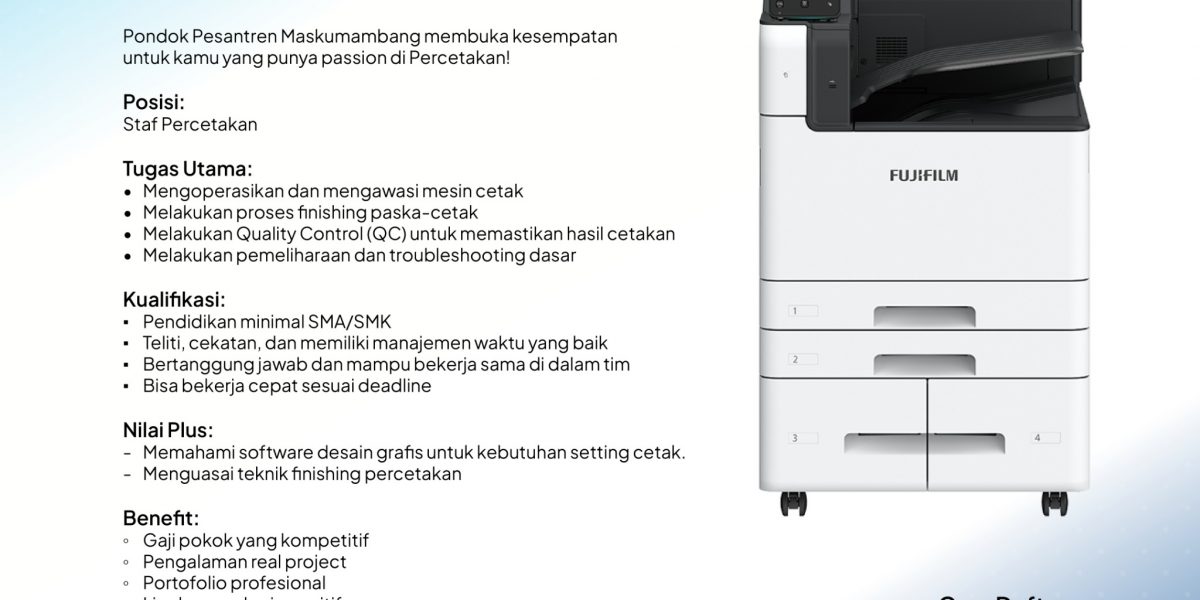 Lowongan Kerja Staf Percetakan