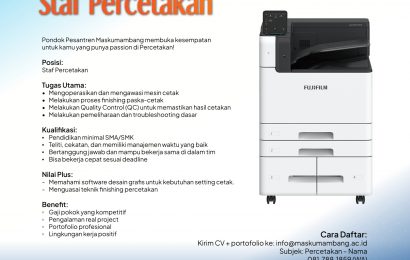 Lowongan Kerja Staf Percetakan